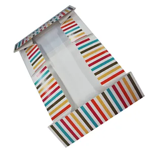 Custom paper box for Mini cake recyclable cake paper box Cupcake Boxes with Clear Window